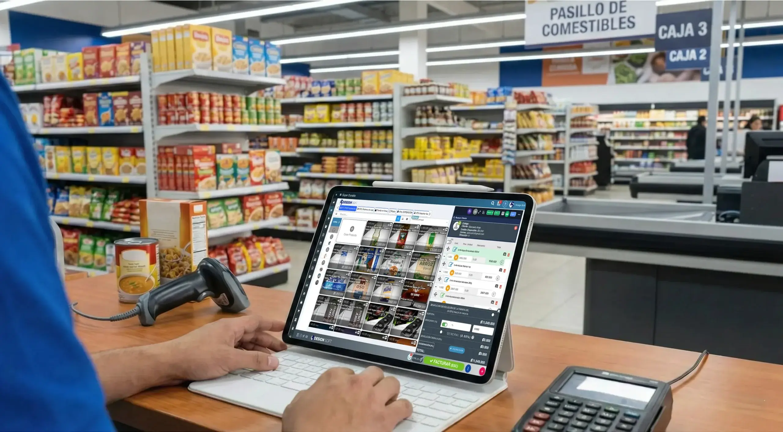 Elegir productos durante la facturación electrónica en tu supermercado