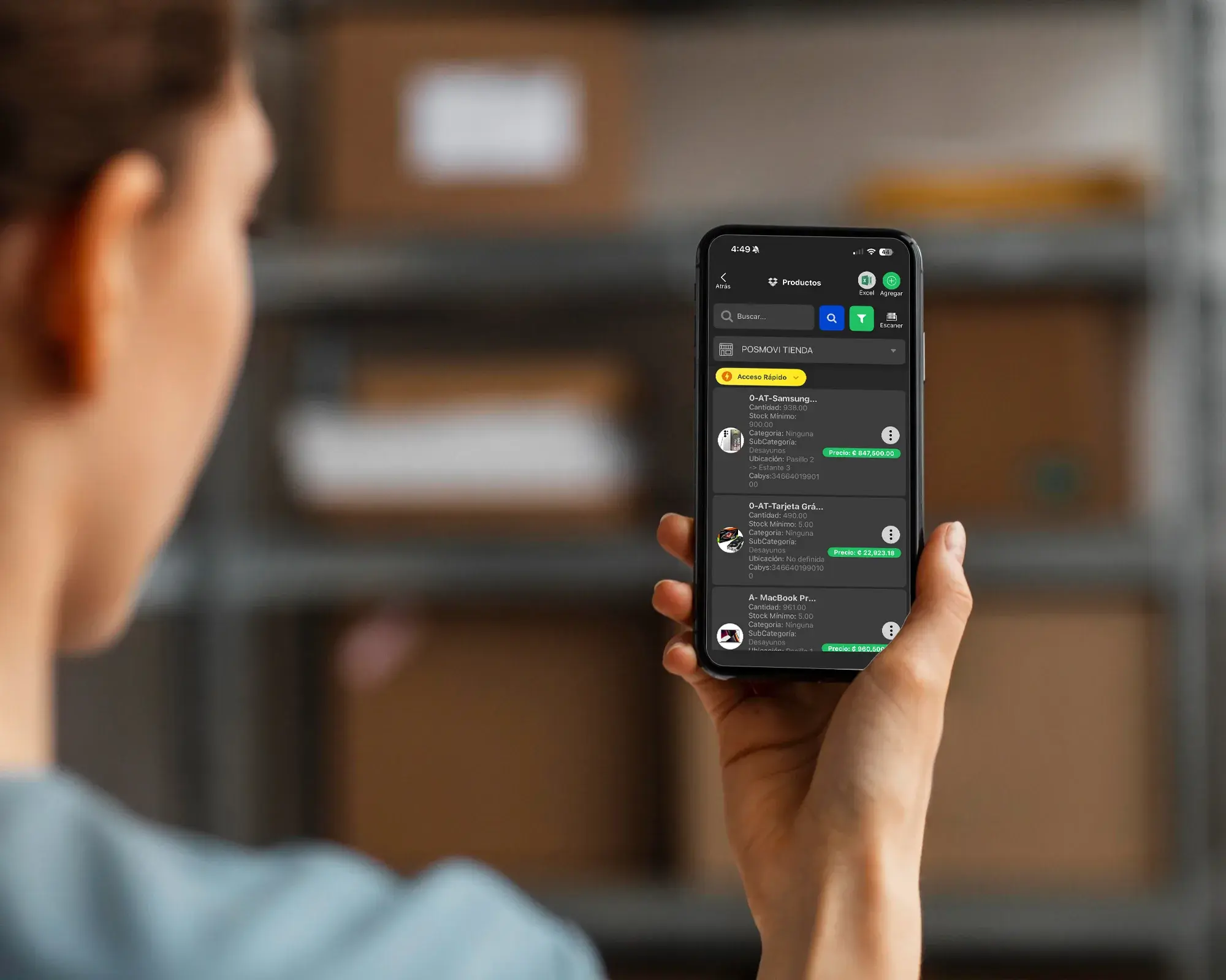 Inventario movil Posmovi para administrar productos desde el celular