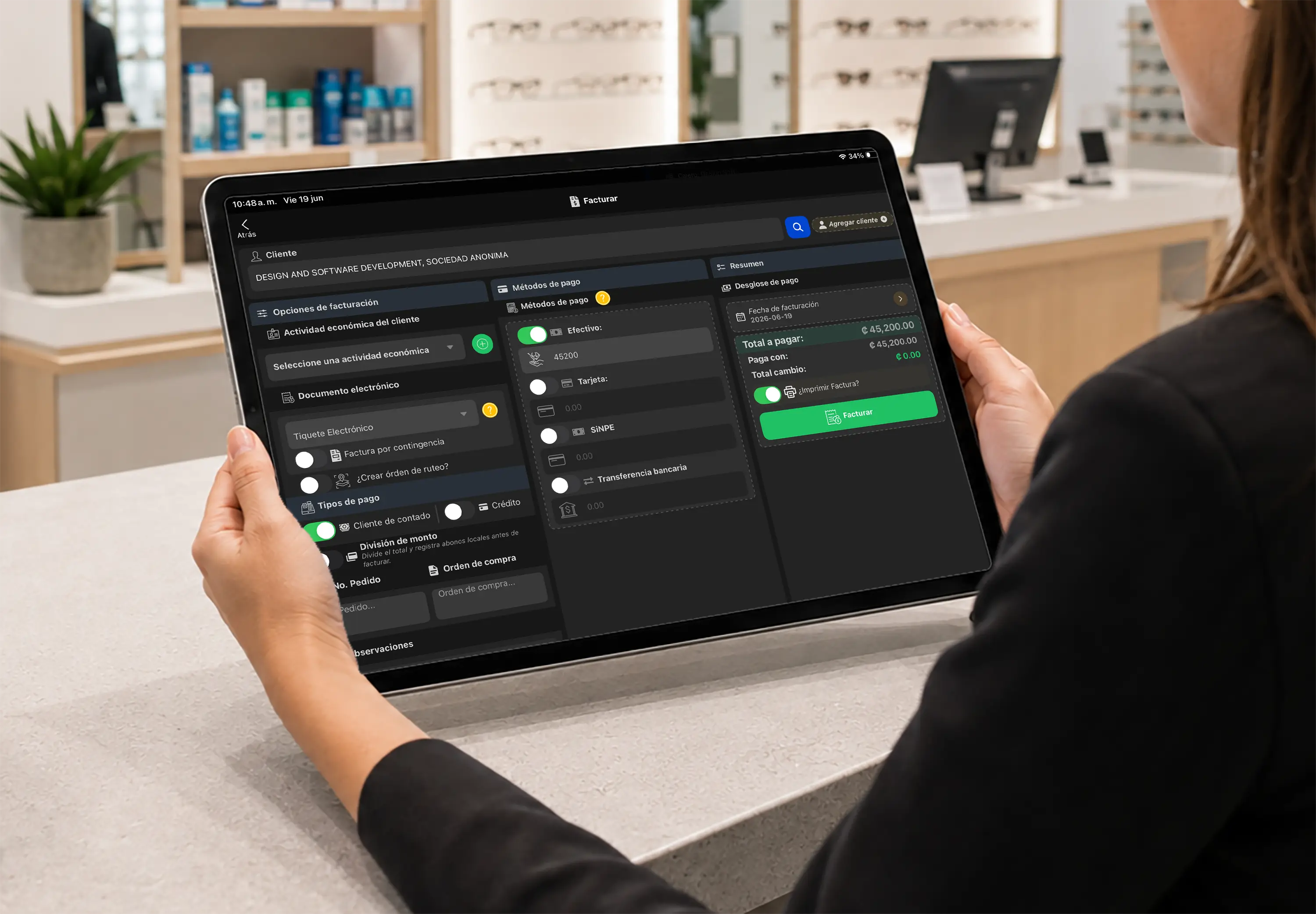Sistema POS para opticas