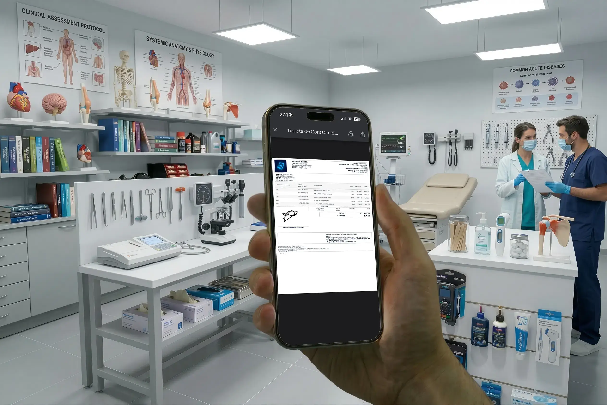 Entrega de factura electrónica o comprobante en tu clínica