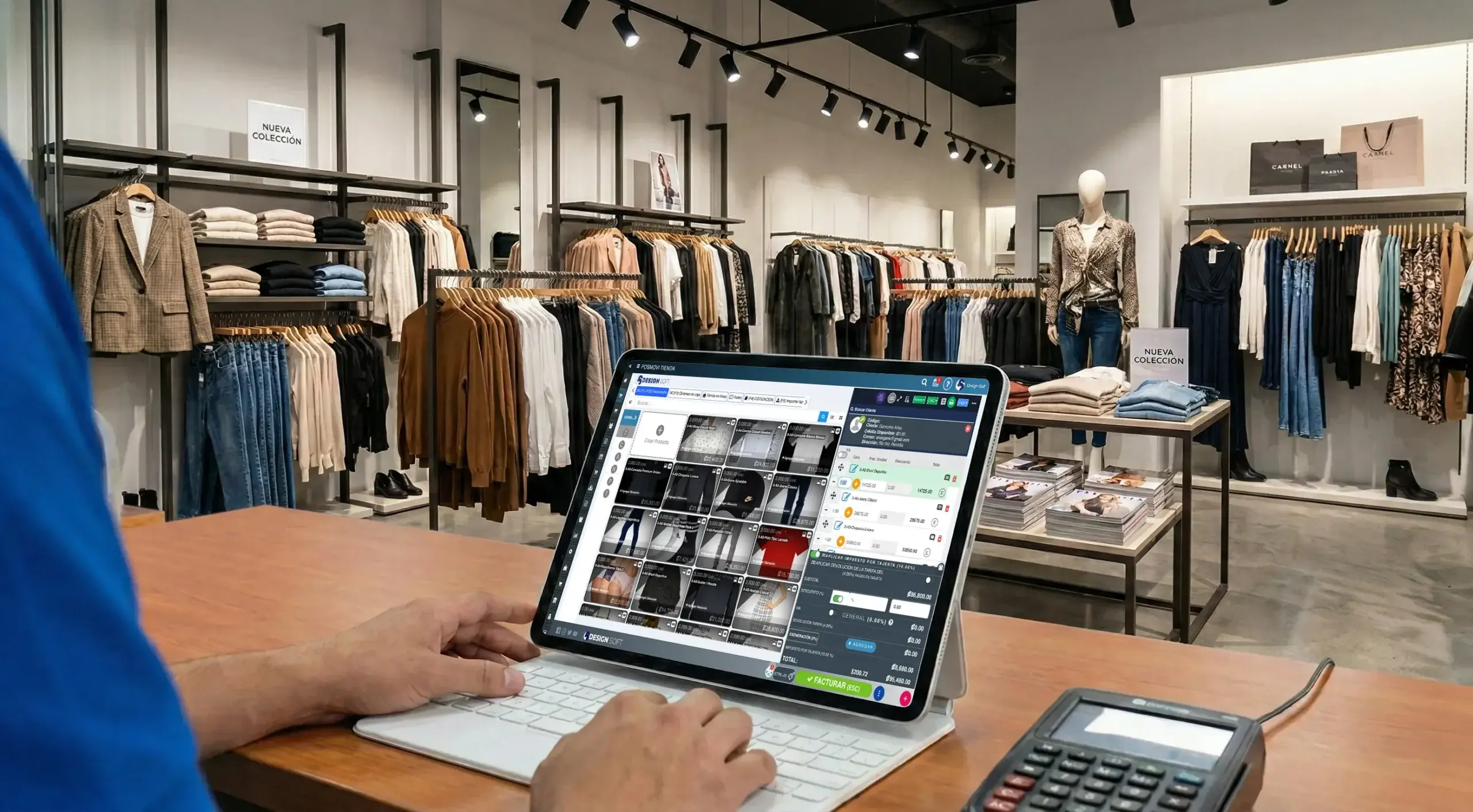Elegir productos durante la facturación electrónica en tu tienda de ropa