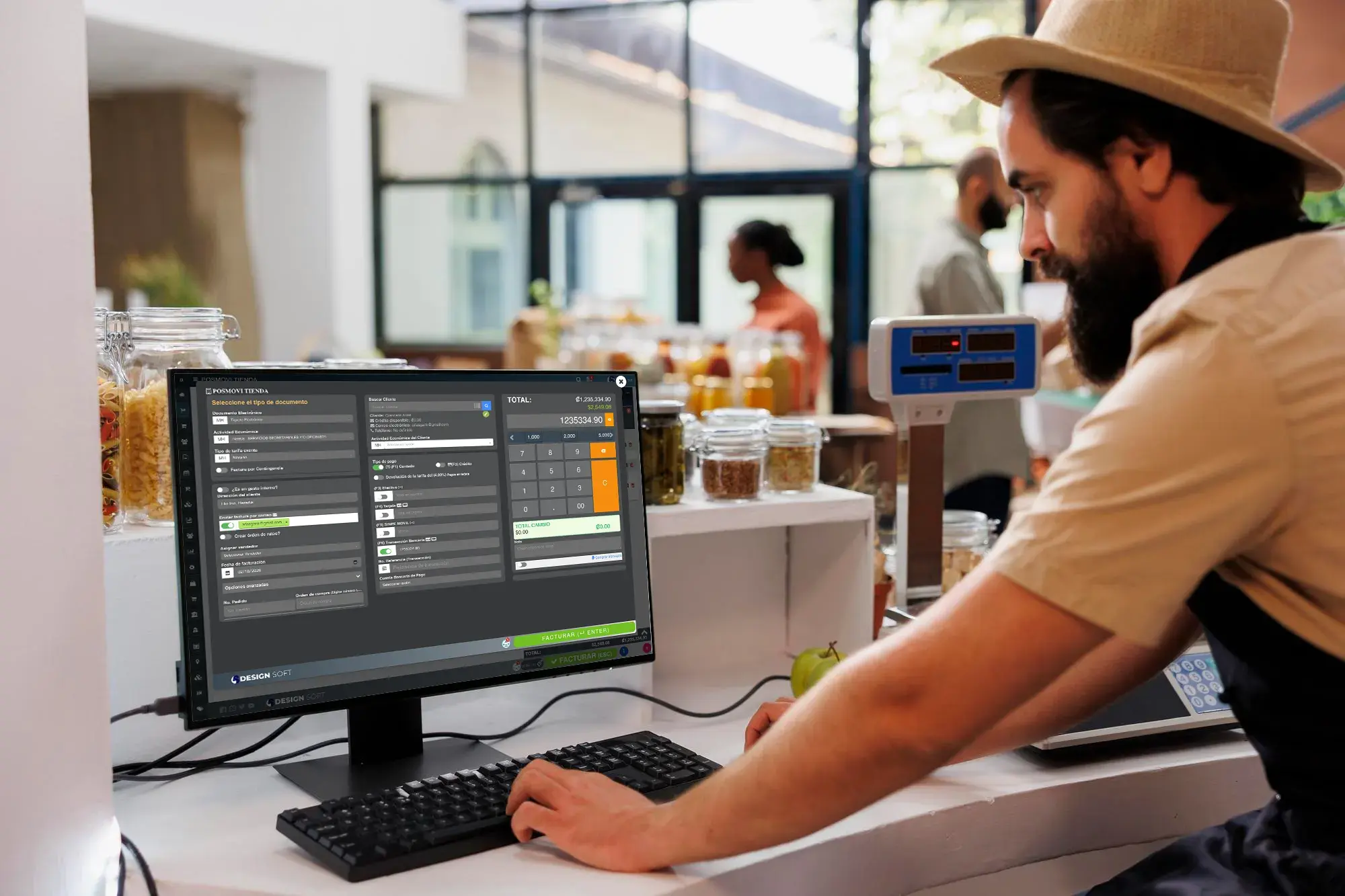 Sistema POS de POSMOVI configurado para un negocio