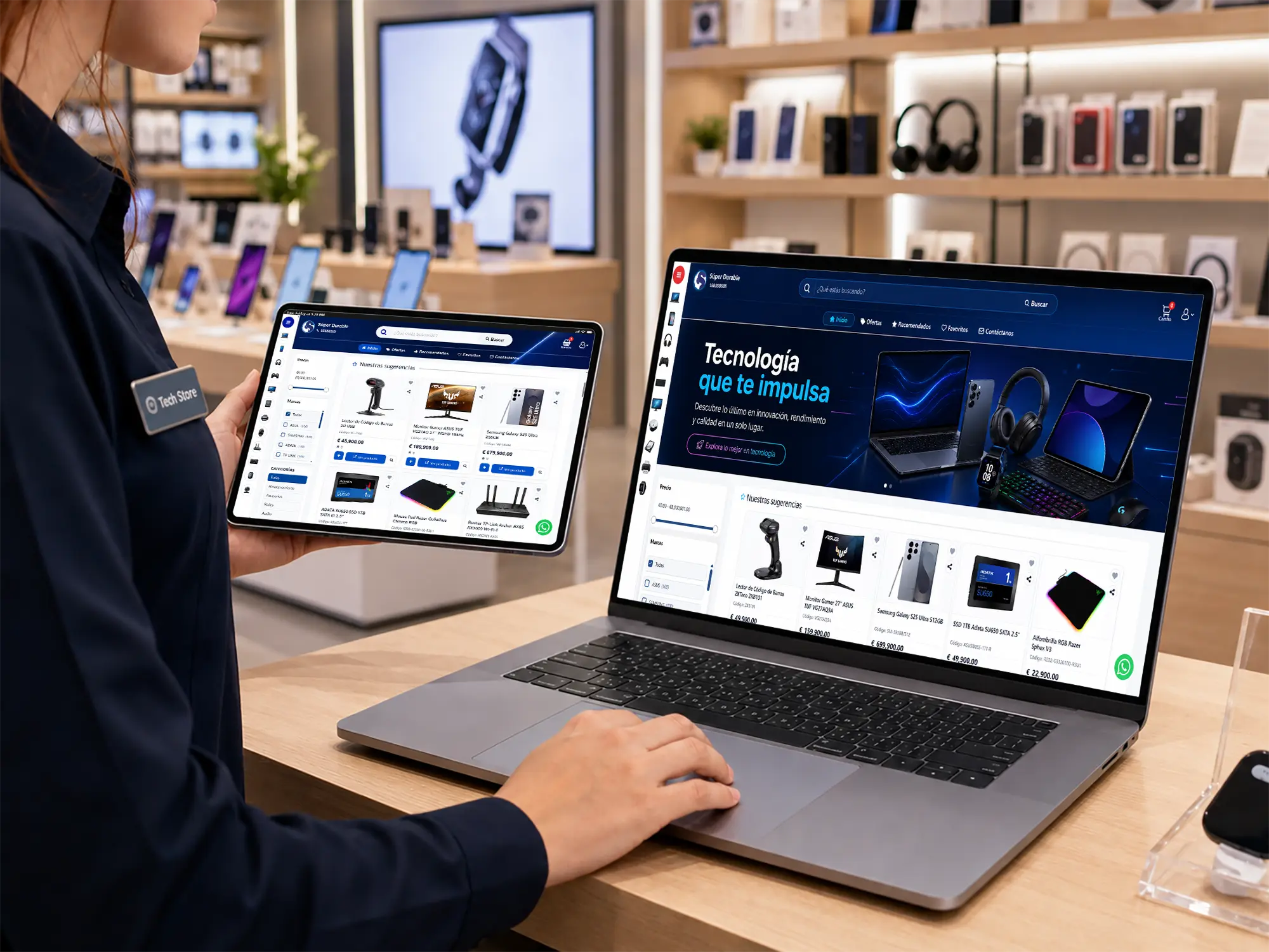 Tienda en linea Posmovi adaptable para tablet y escritorio