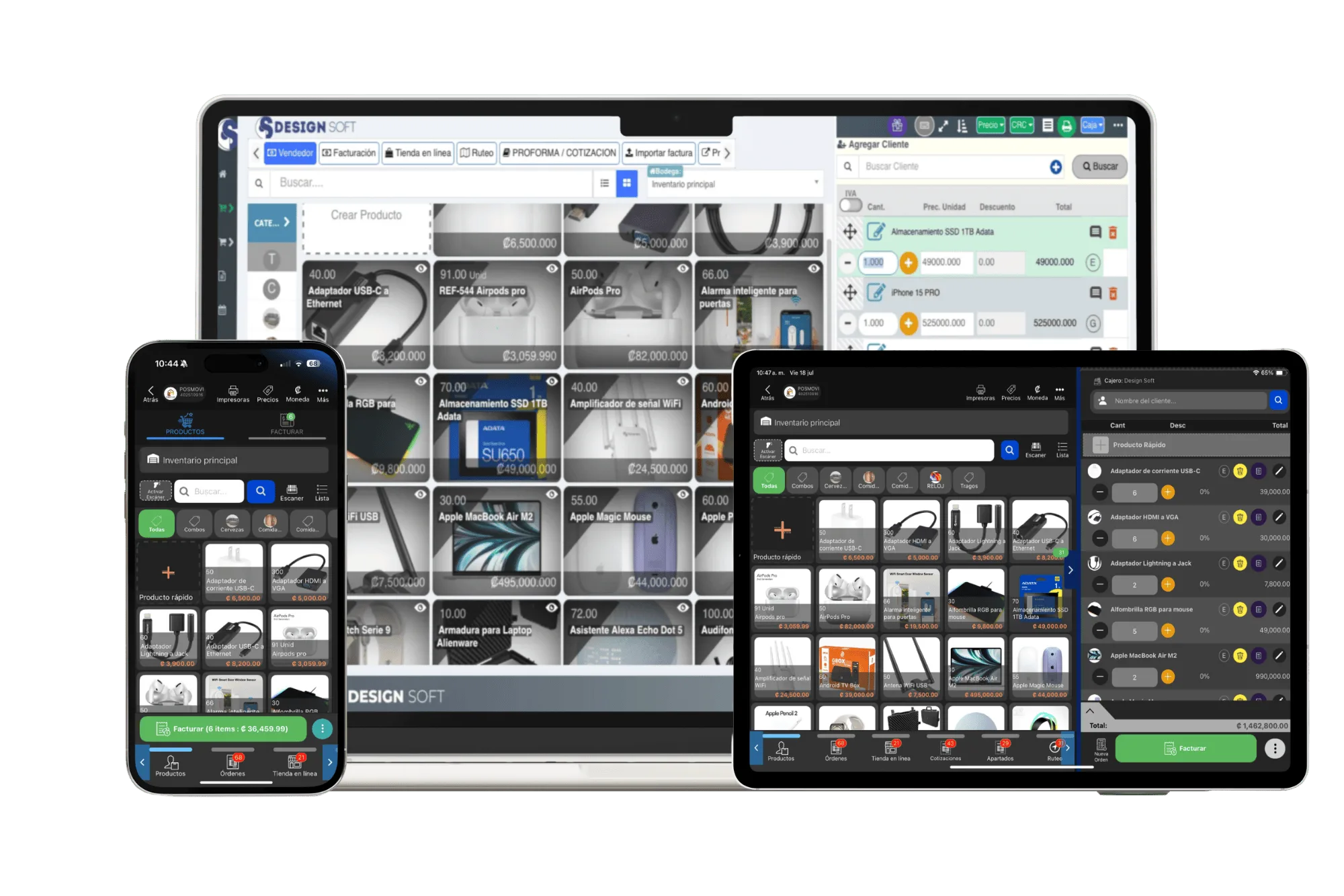 POSMOVI App en PC mostrando lista de documentos