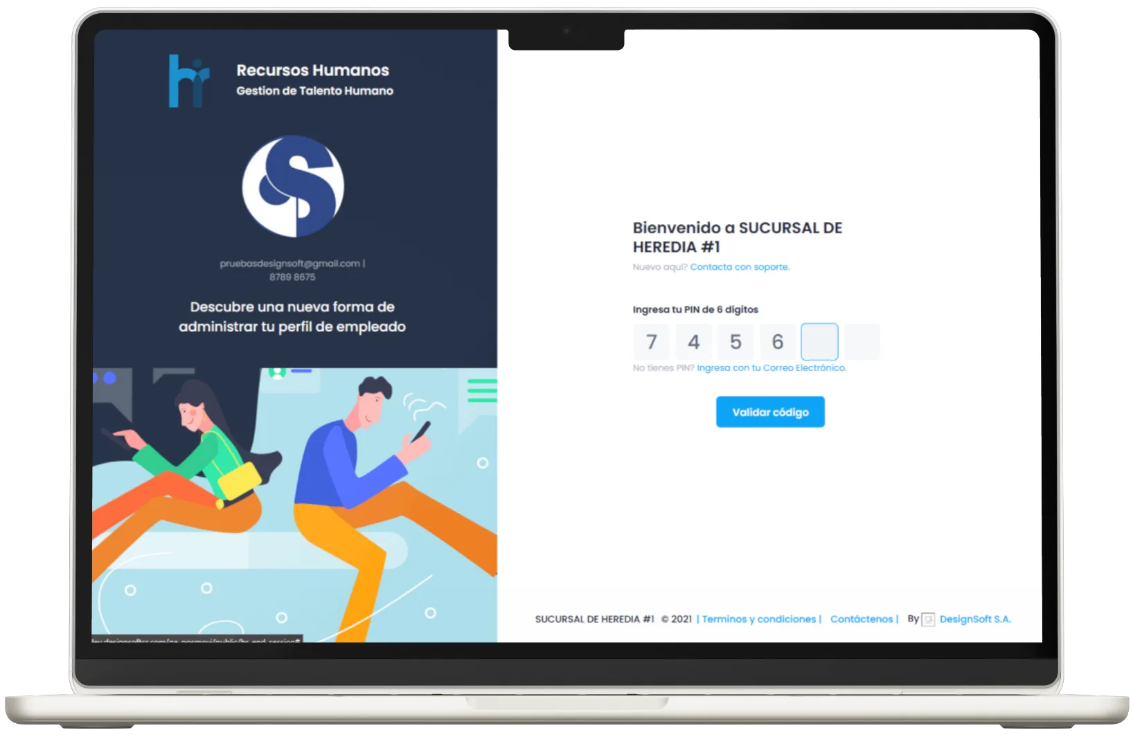 Interfaz Web Portal del Empleado - Descarga de Boletas