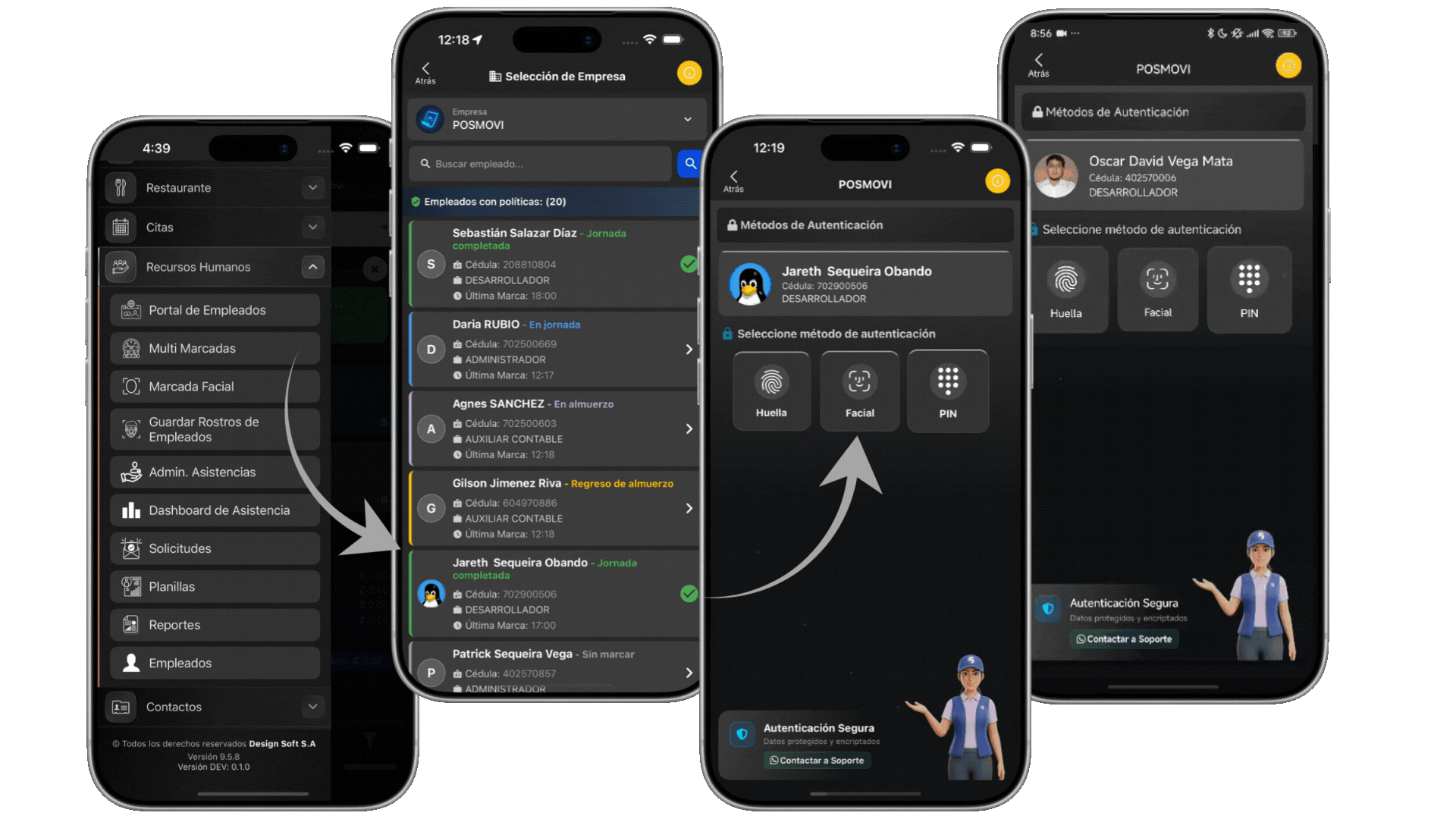 Vista del módulo de multimarcadas en Posmovi