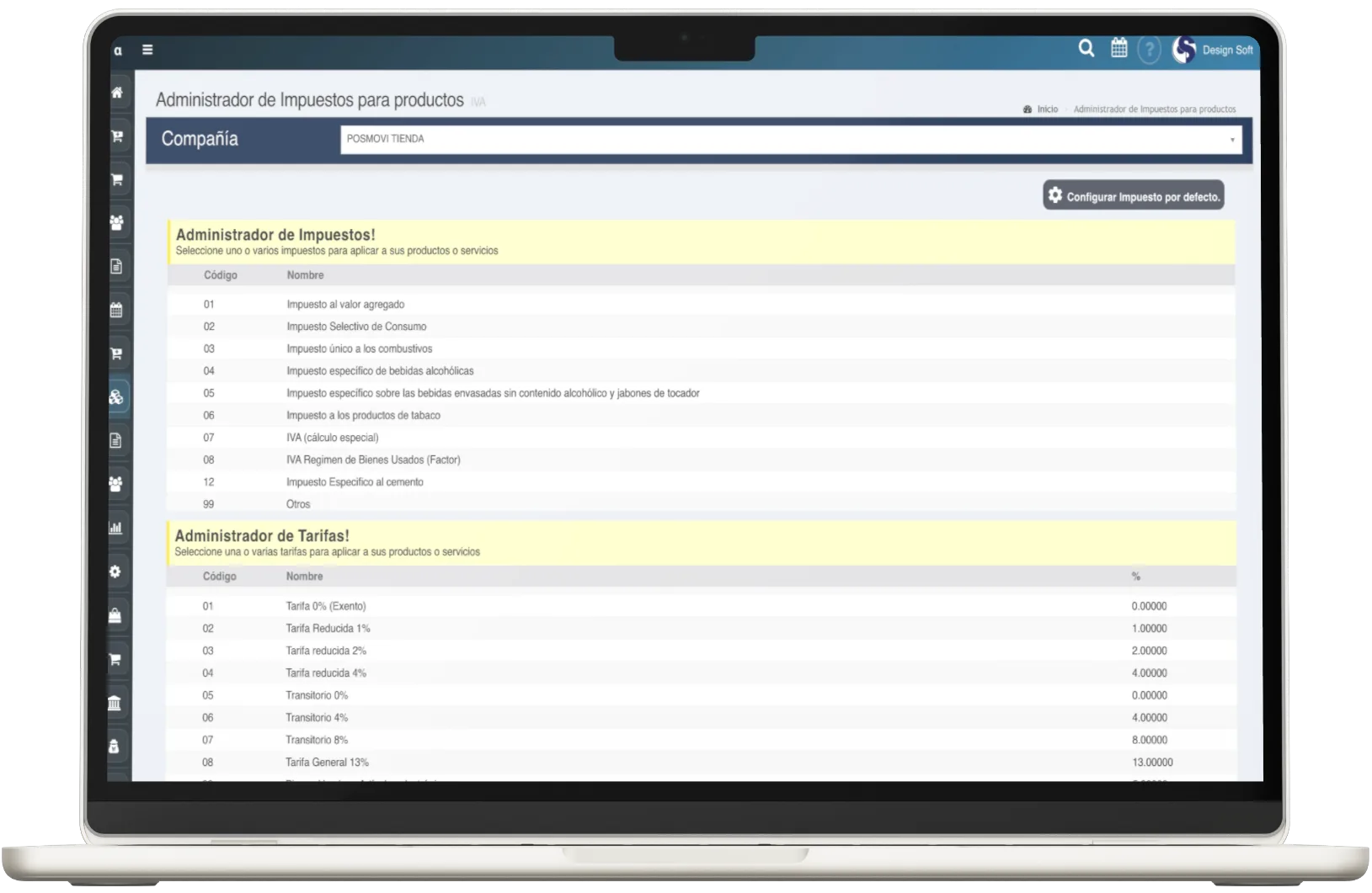 Administrar Impuestos Posmovi