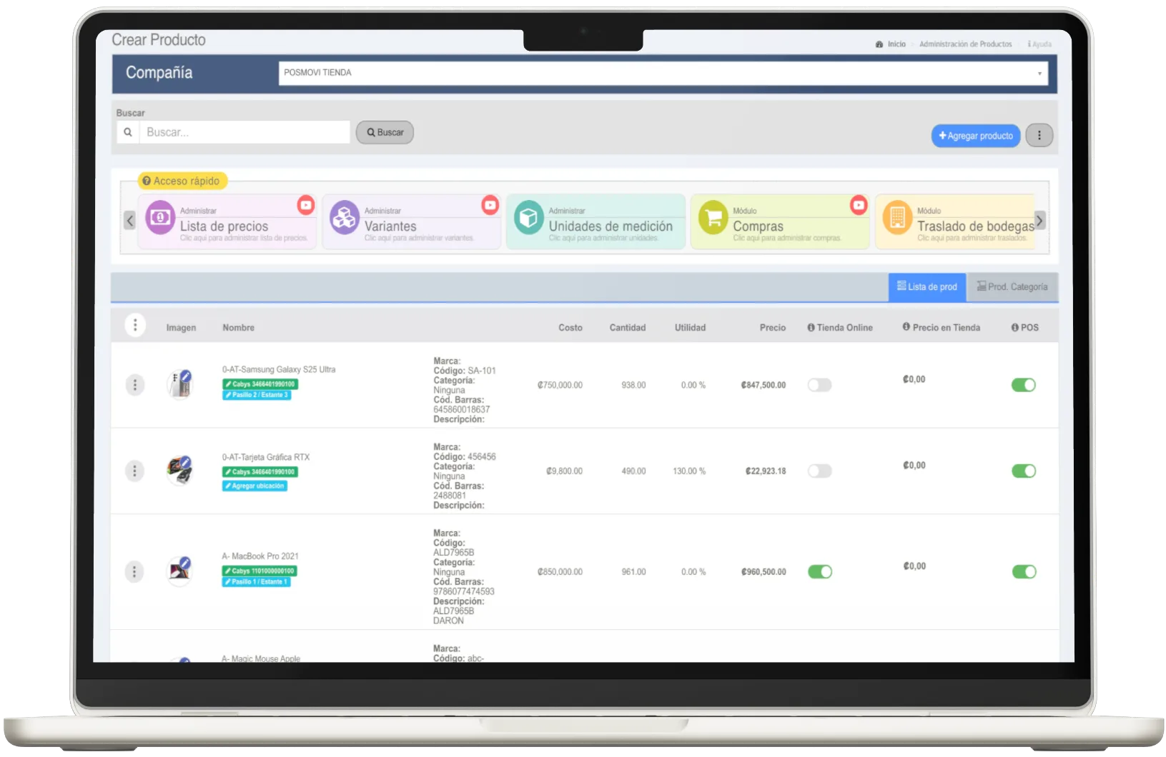Control de Inventario Web Posmovi