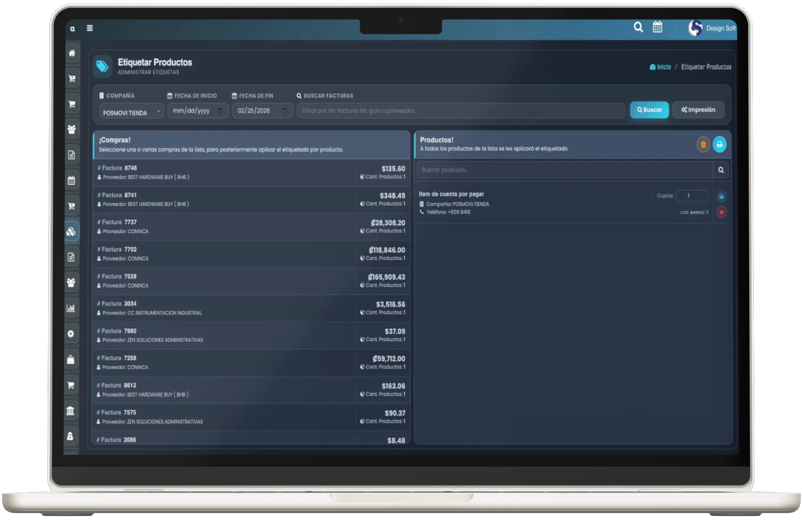 Etiquetar Productos Posmovi