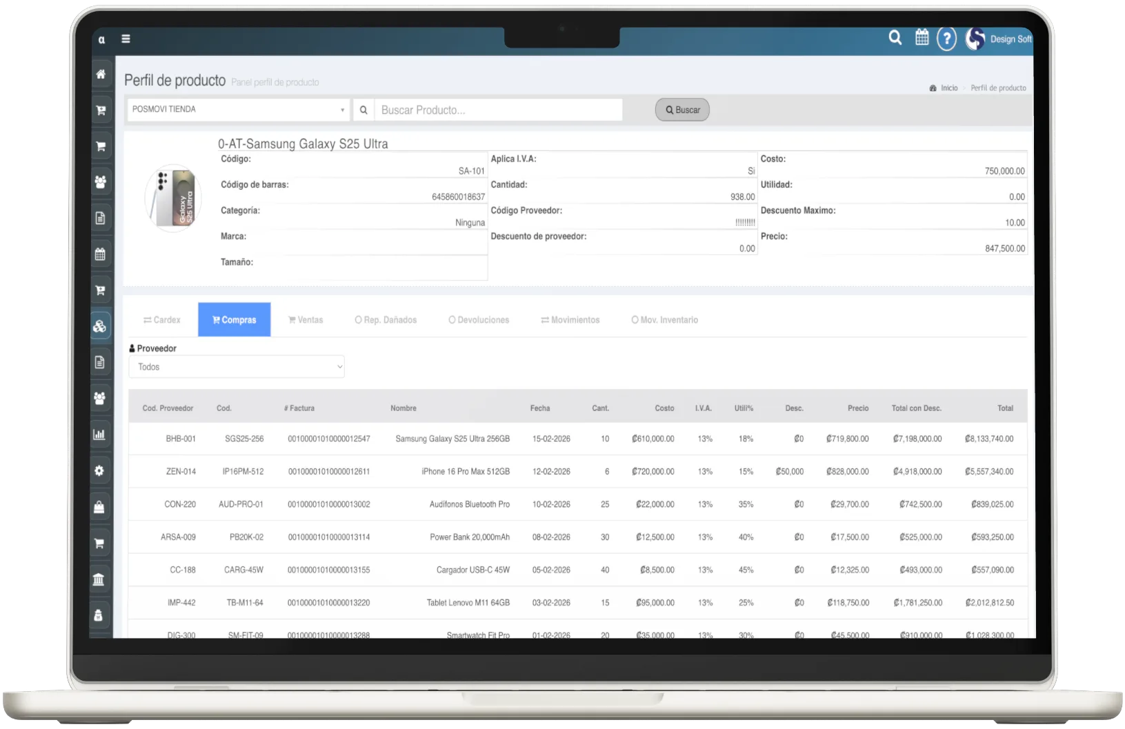 Compras de Producto Posmovi