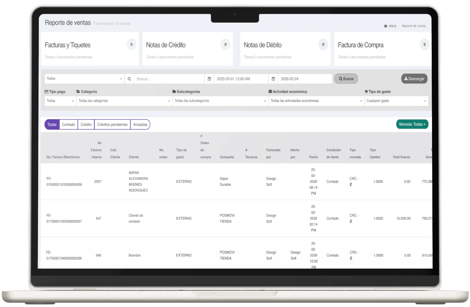 Reporte de Ventas Posmovi