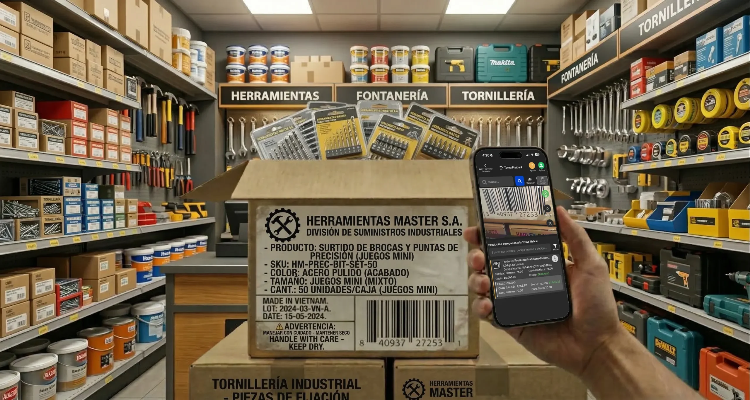 Toma Física de Inventario en Ferretería Posmovi