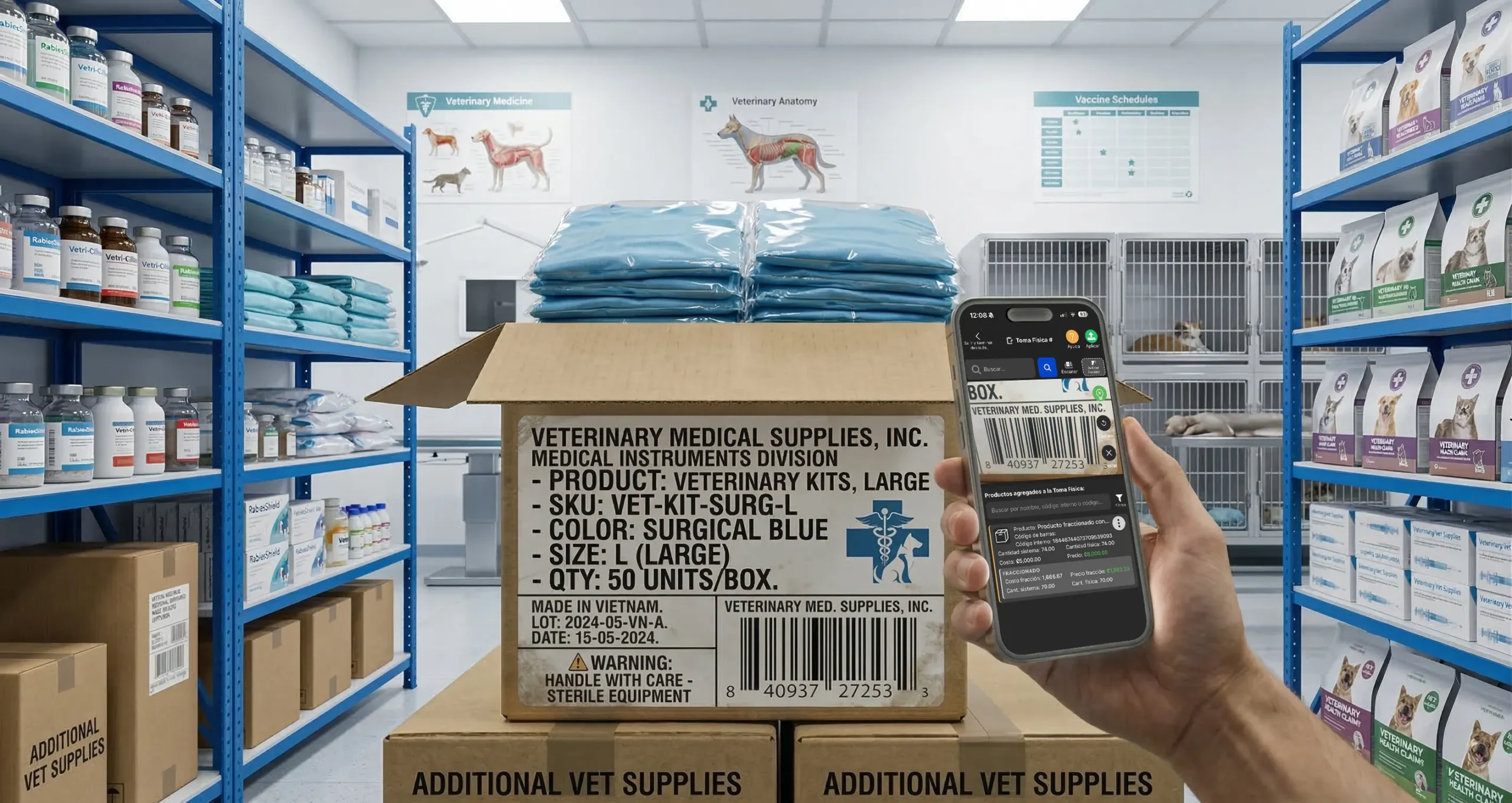 Toma Física de Inventario en Clínica Veterinaria Posmovi