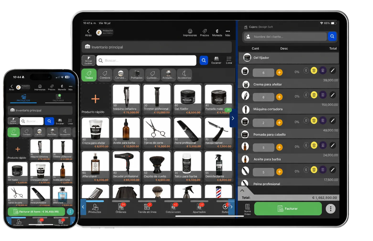 Sistema POS Todo en Uno para Barberías Posmovi