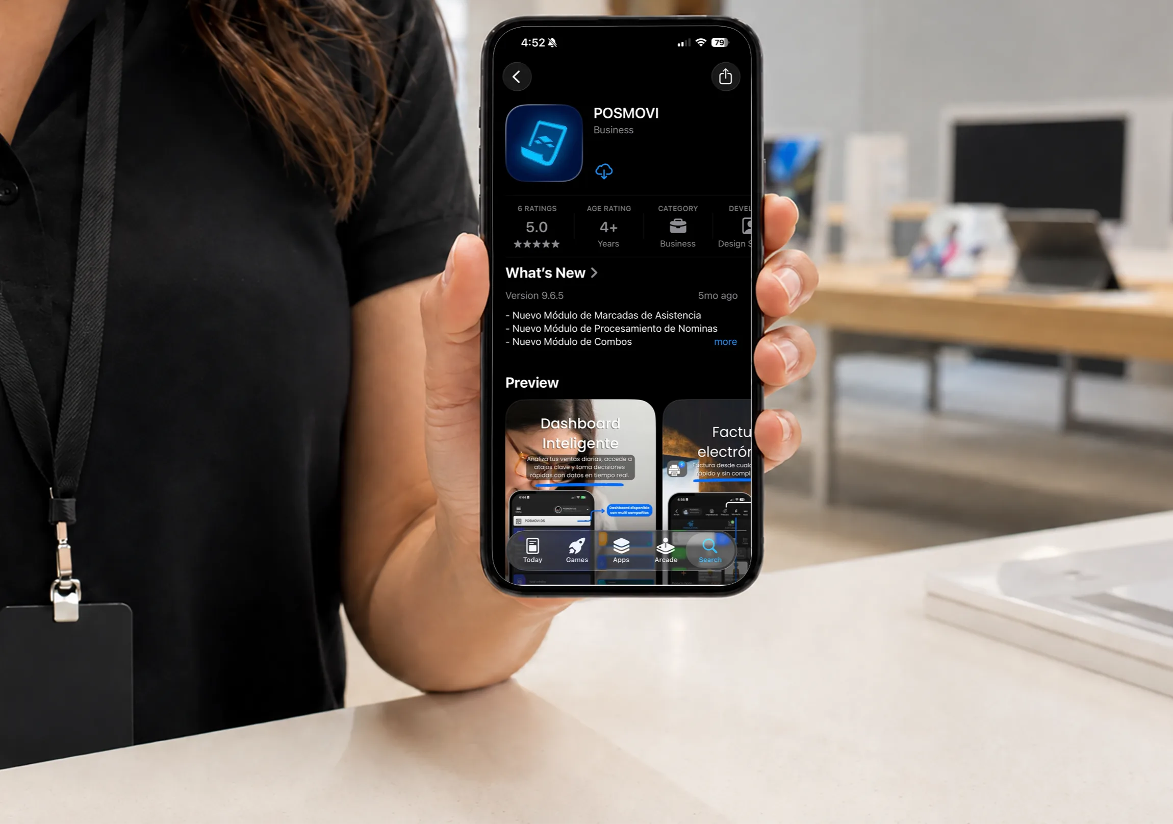 Aplicación POSMOVI para dispositivos Apple